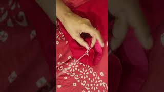 Learn to stitch borderline on baby nakshi kantha  kids dress [upl. by Seraphine348]