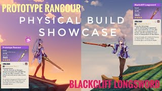 Blackcliff Longsword vs Prototype Rancour F2P Keqing Physical Build AR 55 WL 8 Genshin Impact [upl. by Oribelle]