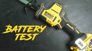 DeWALT DCS369 reciprocating saw battery test [upl. by Cybill600]