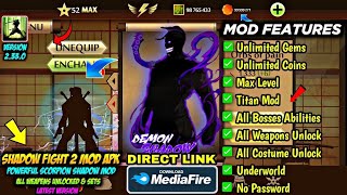 shadow fight 2 mod apk max level 52 unlimited money latest version media fire  Powerful Scorpion [upl. by Wershba797]