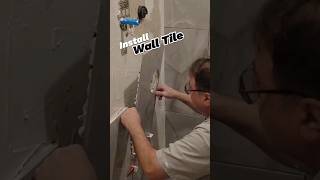 Curbless shower install tile curbless barrierfree howtotile [upl. by Enilada]