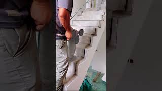 Tempered glass handrail installation Good tools and machinery make work easy [upl. by Warthman]