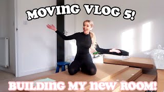 MOVING VLOG 5 Starting to build my NEW ROOM [upl. by Denn]