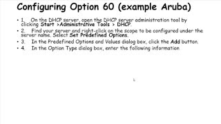 How to configure option 43 and 60 [upl. by Chapland362]