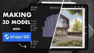 How to make a 3D MODEL using SHAPR3D on the IPAD  Architectural Visualization [upl. by Torto950]