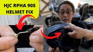 Broken HJC Helmet RPHA 90S integrated internal sun visor glide system Its not retracting [upl. by Tolmach930]