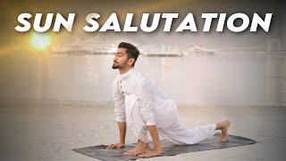 Surya Namaskar 12 round  Full Body Workout  YashYoga  Sun salutations [upl. by Eimrej]