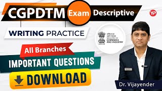 Download important descriptive questions of all branches  CGPDTM Descriptive exam preparation [upl. by Enenstein378]