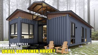 2x40ft Shipping Container Homes  Fully furnished small container house with 3 bedrooms [upl. by Notnert]