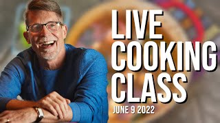 Rick Bayless Live Cooking Class June 2022 Arroz a la Tumbada  PeoriaMexican Chocolate Cake [upl. by Mcgaw]