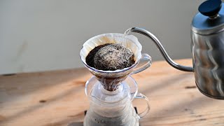 【HARIO】V60 ～ How to brew a strong dark V60 coffee [upl. by Kelula]