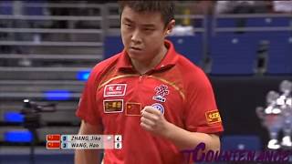 BEST OF Wang Hao VS Zhang Jike Epic God Level Shots [upl. by Nnayllek]