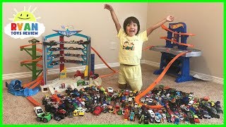 Biggest Hot Wheels Collection Road Rally Raceway Playset and Ultimate Garage Cars [upl. by Hilaria]