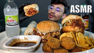 ASMR MUKBANG  ZINGER BURGER CHICKEN NUGGETS ZINGER SHAWARMA  Eating Fast Food ASMR [upl. by Iives164]