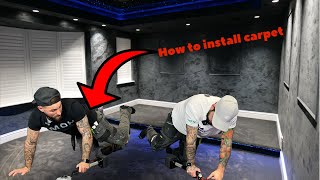 How to Fit Carpet  Top Carpet Fitting Tips  Cinema Room Platform amp Bay Window [upl. by Nolie183]