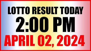 Lotto Result Today 2pm April 2 2024 Swertres Ez2 Pcso [upl. by Delfeena57]