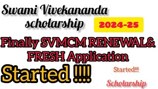 SVMCM Scholarship 202425 Fresh amp Renewal Applications Open [upl. by Alegnat265]