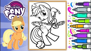 Coloring My Little Pony Applejack  My Little Pony Coloring Pages [upl. by Akkina]