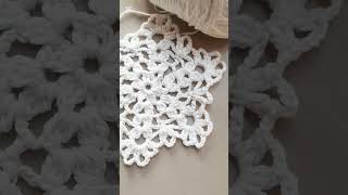 Crochet very easy crochet snowflake pattern  Crochet doily  crochet mat tutorial crochetcoaster [upl. by Lyrret]