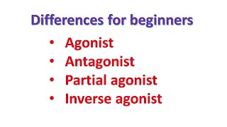 Agonist vs Antagonist vs Partial agonist vs Inverse Agonist for beginnersBiologyLectures [upl. by Steffen95]