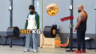 INSANE BEGINNER Shocked Strong Guy in Gym Prank😳 [upl. by Udelle]