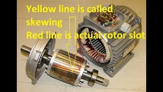 What is Skewing of Induction motor amp Why rotor Skewed in induction motor [upl. by Aysab]