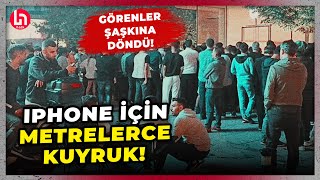 120 bin TLlik yeni iPhone kuyruğu Geceden sıraya girdiler Görenler şoke oldu [upl. by Herwin596]