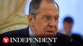 Live Russian foreign minister Sergei Lavrov holds press conference to discuss foreign policy [upl. by Yauqram210]