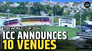 ICC Announces 10 Venues for 2024 T20 World Cup  T20 World Cup 2024 Host Country  CricketNext [upl. by Kcirederf]