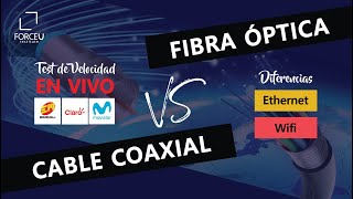 Diferencias entre Internet Cable Coaxial y Fibra Óptica  Test de Velocidad Emcali Claro Movistar [upl. by Gruver]