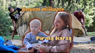 Važiuojam į gamtą su vaikais Ar su palapinėmis važiuoti verta VLOG [upl. by Nelag]