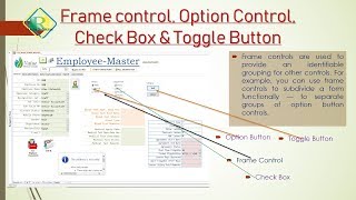 19 MS Access Frame Control Option Button Check Box Toggle Button Hindi [upl. by Lowery223]