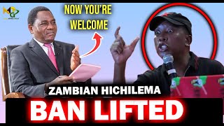 Zambian President HAkainde Hichilema Lifting BAN on Julius Malema [upl. by Daphie]