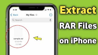 iPhone  How to open RAR files on iPhone Extract RAR [upl. by Lynnea570]