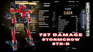 MechWarrior Online Stormcrow SCRD  727 Damage at Vitric Station 1 KB 1 Solo 2 KMDD 3 Components [upl. by Malissia]