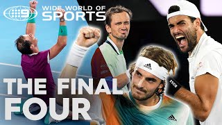 Every match point from the final four men Australian Open 2022  Wide World of Sports [upl. by Tyler289]