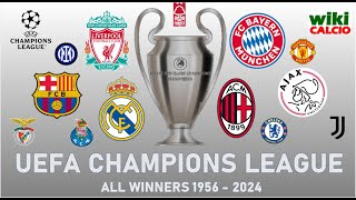 Coppa dei Campioni  Uefa Champions League All Winners [upl. by Ycniuq]