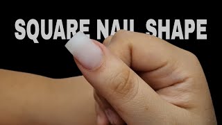 Square nail shape  How to shape your nail  Sharp square nails  Nail shapes  Khushis art gallery [upl. by Vola402]