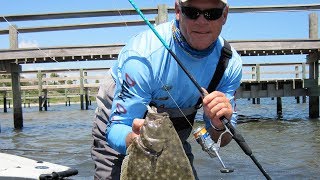 St Augustine Inshore Fishing for Florida Flounder [upl. by Nerehs]