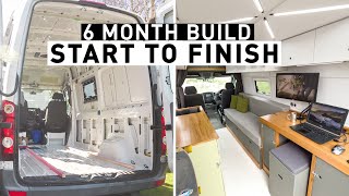 DIY Camper Van Conversion Full Build Timelapse [upl. by Aronid]