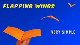 flapping wings paper plane  How To Make a paper airplane fly like a bat [upl. by Nahpos]