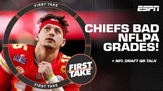 Chiefs BAD report card  The QB draft race is HEATING UP who will get drafted FIRST  First Take [upl. by Ibbob]