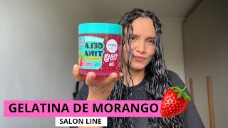 TESTEI A GELATINA DE MORANGO DA SALON LINE [upl. by Abigael74]