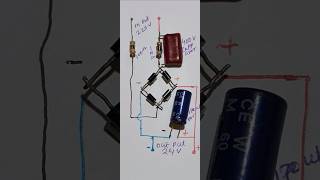 Make 220v AC to 24volt DC Convertercircuit diagram electronic youtubeshorts [upl. by Ario]