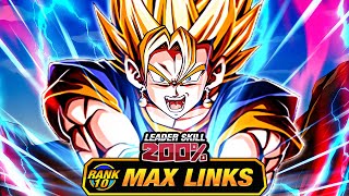 HAHAHAHAHAHAHAHAHAHAHA LEVEL 10 LINKS 100 EZA LR STR SUPER VEGITO DBZ Dokkan Battle [upl. by Suanne]