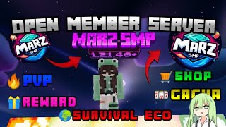 OPEN MEMBER SEVER MCPE NEW  MARZ SMP BEST SERVER SERU DAN KEREN SEKALII [upl. by Neau]