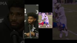 Shedeur Sanders REACTS to Kansass dirty hits sport shortfeed football viralshort views video [upl. by Dnalyag]