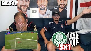 REACT PALMEIRAS 5X1 PONTE PRETA  PALMEIRAS ATROPELOU SEMIFINALISTA [upl. by Anawk]