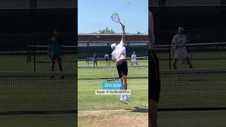 JOHN ISNER Serve in Regular Speed ➕ Slow Motion 💥🎾 Shorts Tennis [upl. by Llekram600]