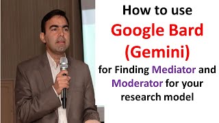 How to use Google Bard Gemini for finding Mediator or Moderator  Kokab Manzoor [upl. by Barr]